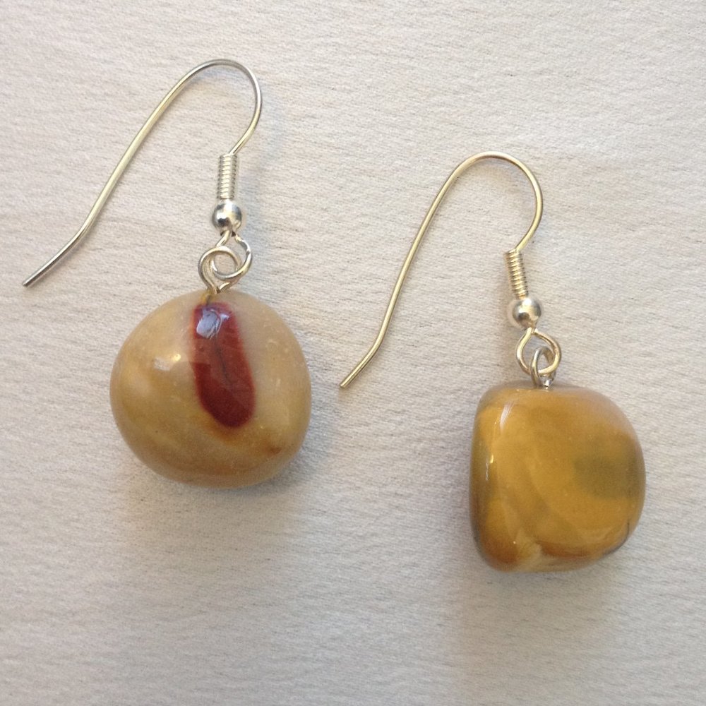 Yellow Jasper Gemstone Earrings